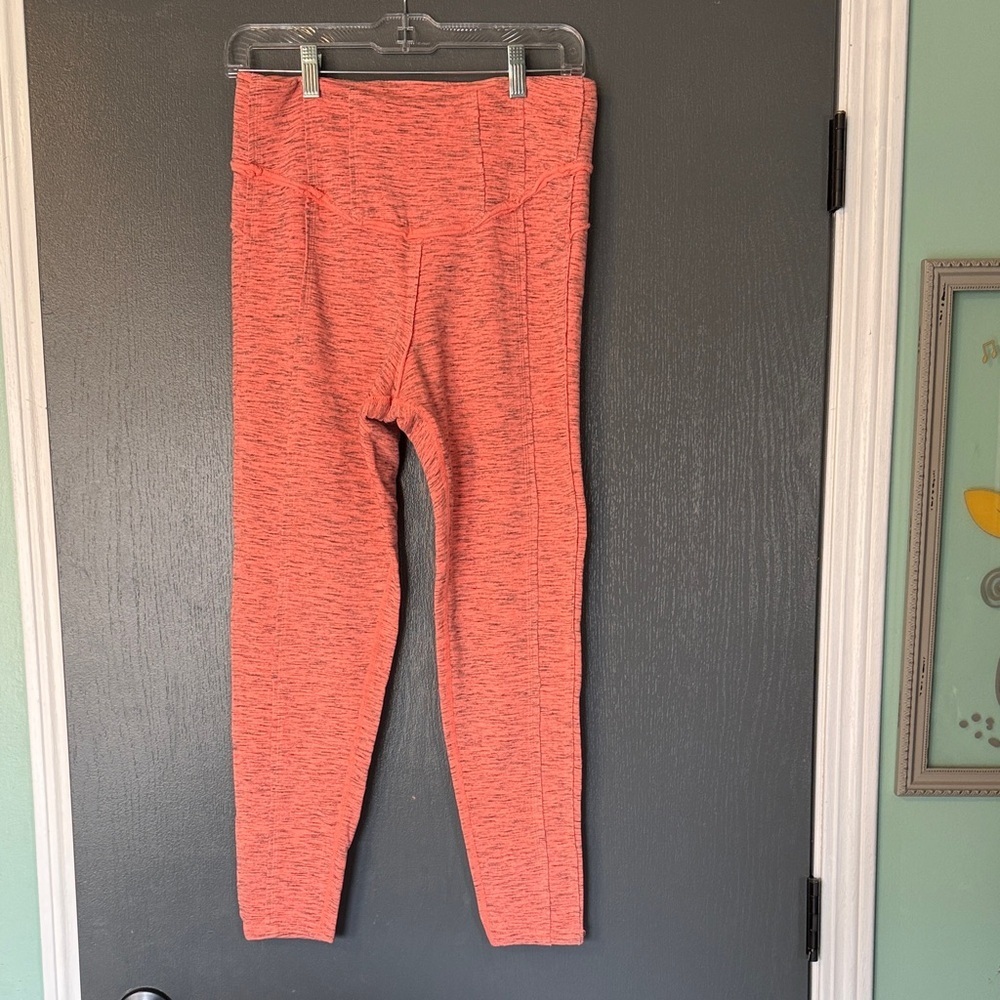 Womens Free People Coral Heather Active Leggings